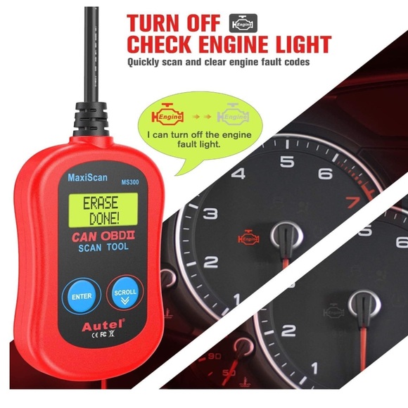 New Autel MS300 OBD2 Scanner Code Reader, Turn Off Check Engine Light - Picture 6 of 15